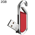 Disco flash USB 2.0 estilo llaveros metálicos de 2 GB (rojo), 2GB (Red)
