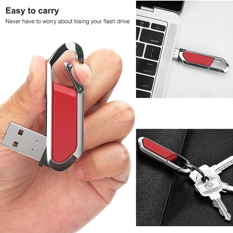 Disco flash USB 2.0 estilo llaveros metálicos de 2 GB (rojo), 2GB (Red)