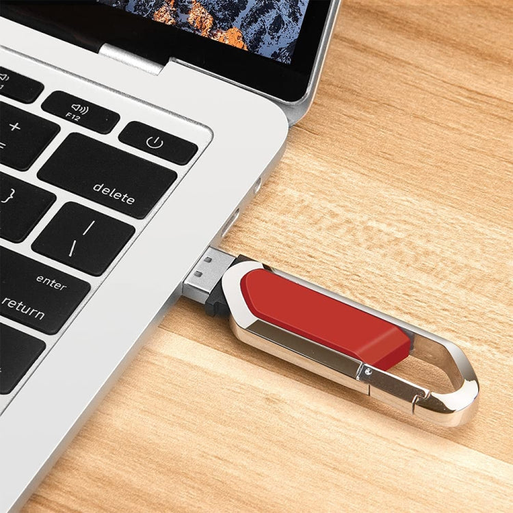 Disco flash USB 2.0 estilo llaveros metálicos de 2 GB (rojo), 2GB (Red)