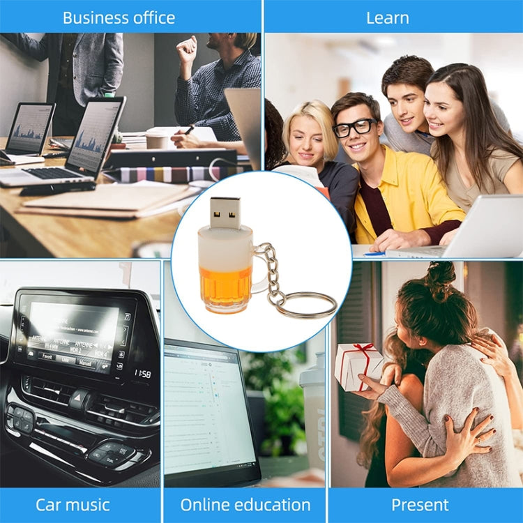 Disco flash USB estilo llavero de cerveza con memoria de 32 GB, 32GB
