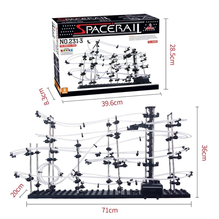 Space Rail, Kit de modelo de montaña rusa Spacewarp de física DIY, carril de 16.000 mm, 342 en 1, Space Rail Model Kit