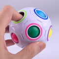 Bola mágica del arco iris Cubo mágico Cubo del rompecabezas, (White)