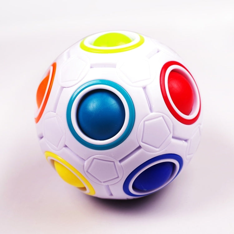 Bola mágica del arco iris Cubo mágico Cubo del rompecabezas, (White)