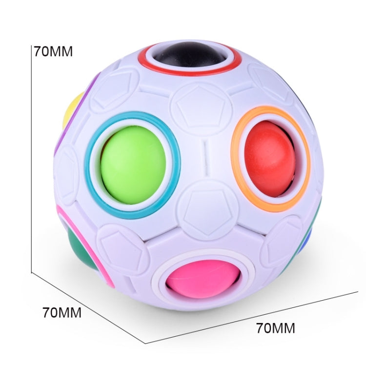 Bola mágica del arco iris Cubo mágico Cubo del rompecabezas, (White)