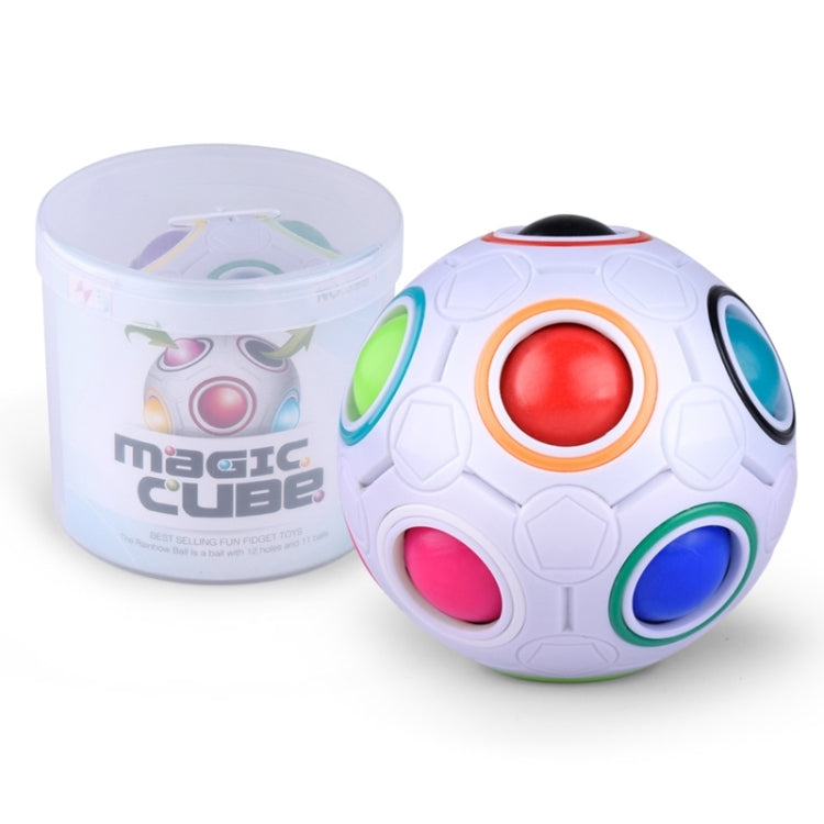 Bola mágica del arco iris Cubo mágico Cubo del rompecabezas, (White)
