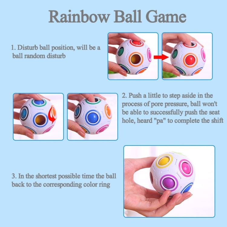Bola mágica del arco iris Cubo mágico Cubo del rompecabezas, (White)