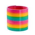 Caleidoscopio de juguete clásico para niños, anillo de arcoíris, bobina de resorte de plástico plegable, juguete (entrega aleatoria), Rainbow Ring