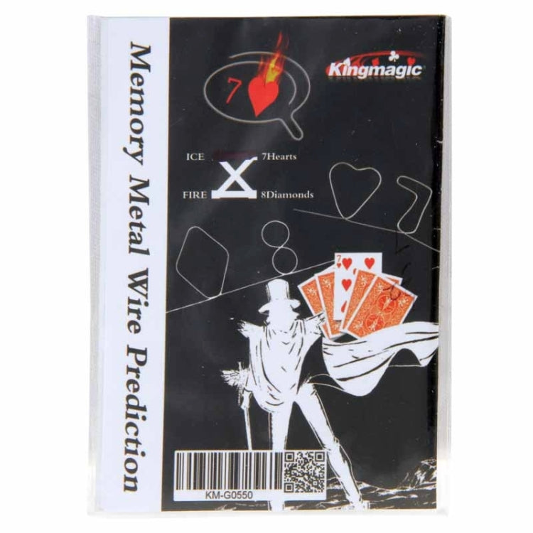 Predicción de alambre de Metal con memoria 8 de accesorios mágicos de diamante, trucos de magia King, Wire Prediction 8