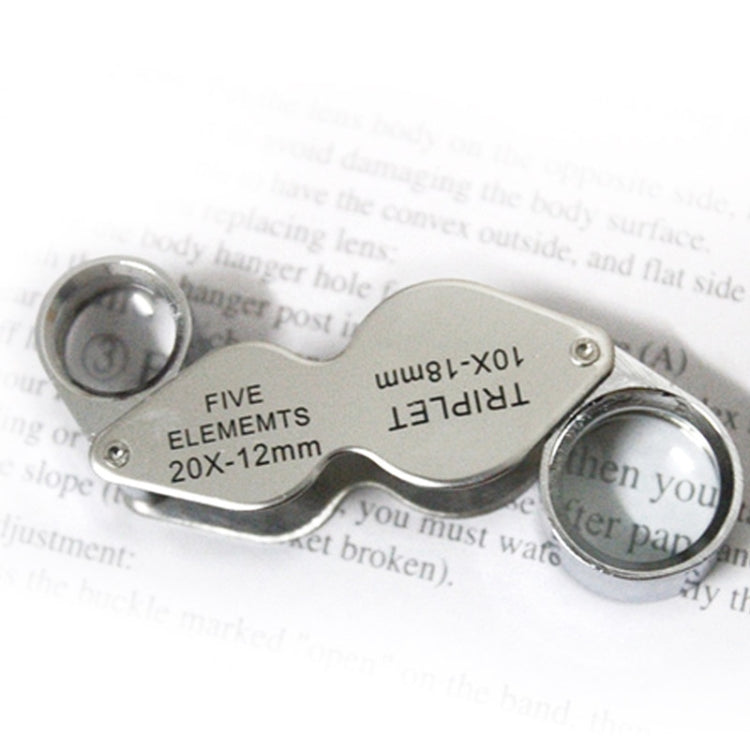 Lupa de lectura con lupa para joyería portátil y giratoria de 10X - 20X (MG22181), 10X - 20X