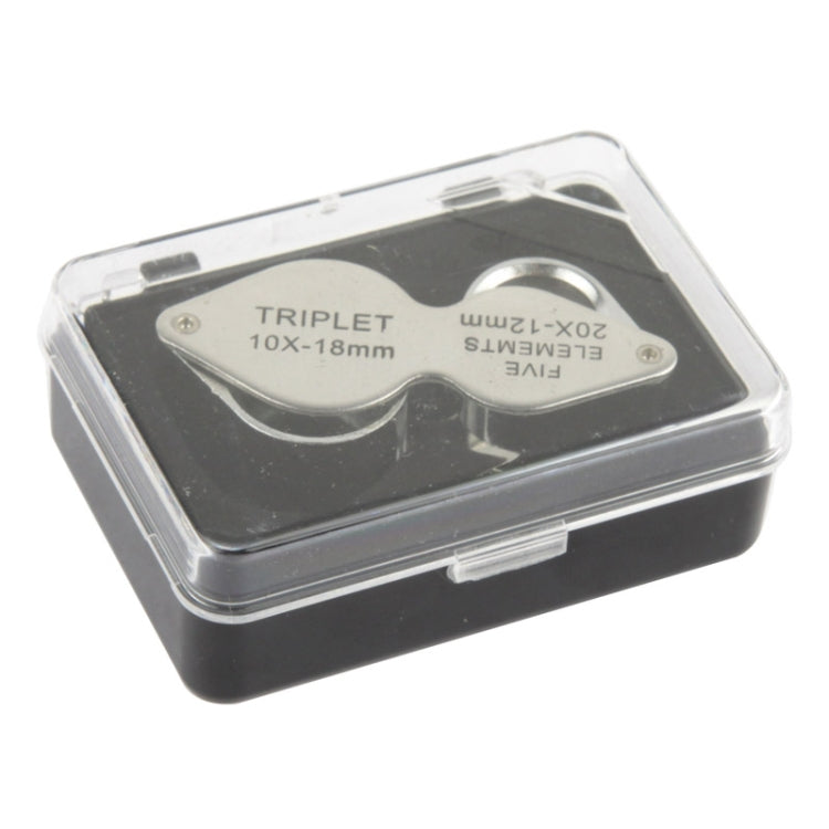 Lupa de lectura con lupa para joyería portátil y giratoria de 10X - 20X (MG22181), 10X - 20X