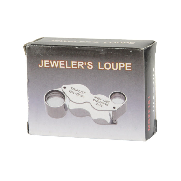 Lupa de lectura con lupa para joyería portátil y giratoria de 10X - 20X (MG22181), 10X - 20X