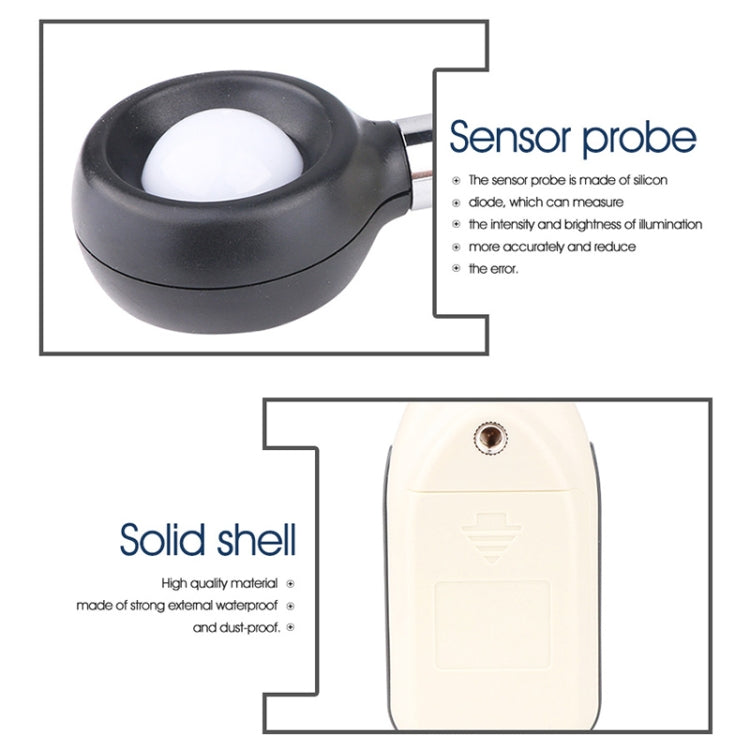 BENETECH Medidor de lux de luz digital para fábrica/escuela/casa varias ocasiones, rango: 0-200.000 Lux (GM1010), GM1010