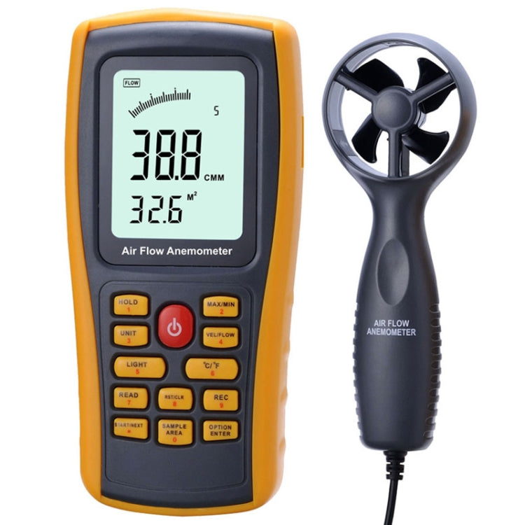 BENETECH GM8902 Anemómetro digital con pantalla LCD de 2,6 pulgadas, GM8902