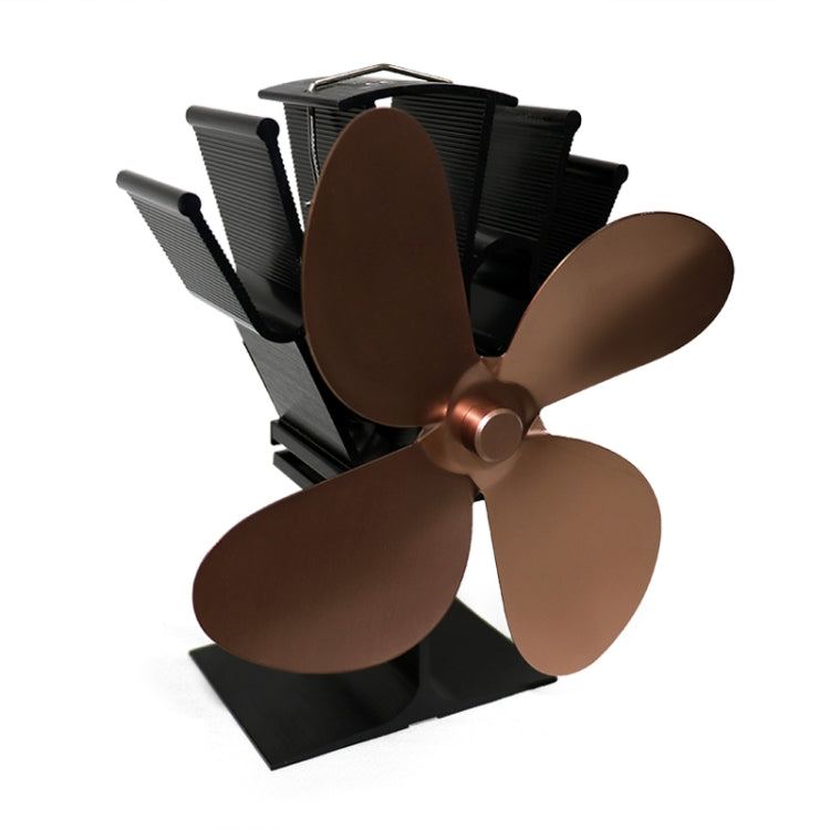 Ventilador de estufa de calor de aleación de aluminio ecológico YL603 con 4 aspas para estufas de leña/gas/pellets