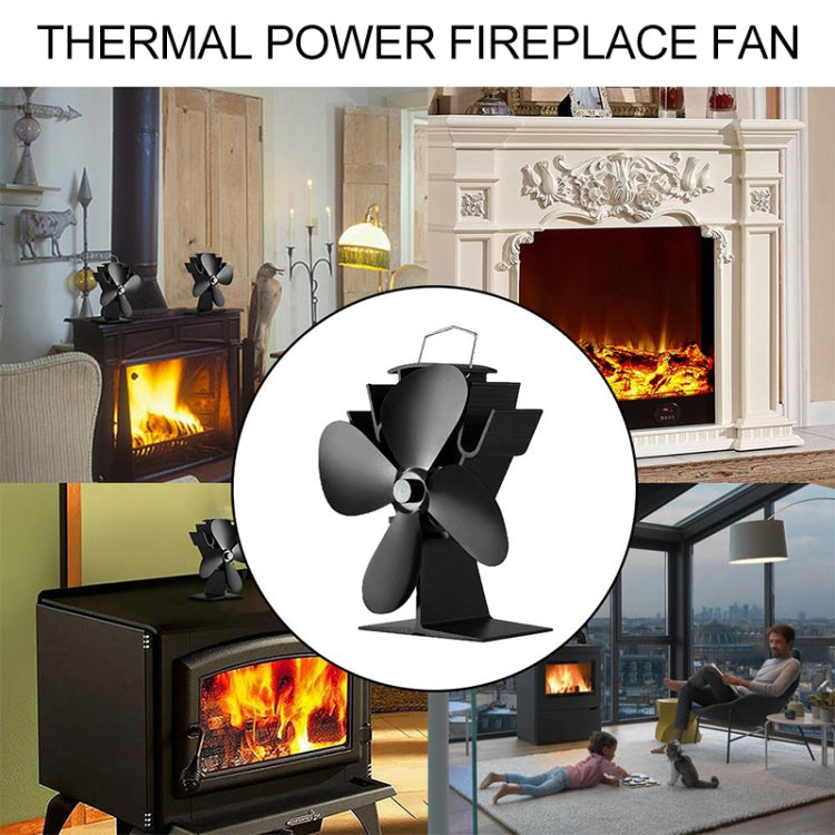 Ventilador de estufa de calor de aleación de aluminio ecológico YL603 con 4 aspas para estufas de leña/gas/pellets