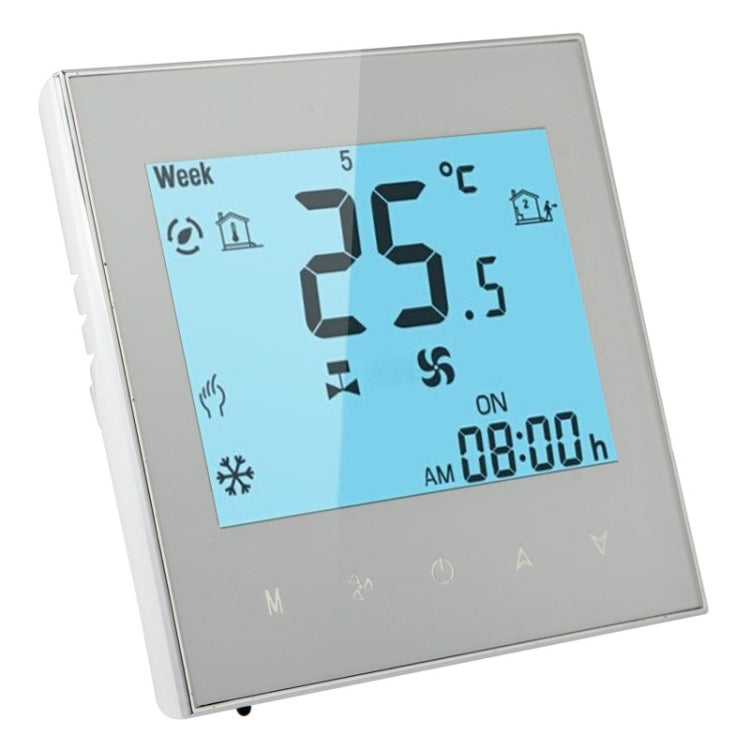 Termostato de ambiente programable de 2 tubos para aire acondicionado con pantalla LCD para unidad Fan Coil