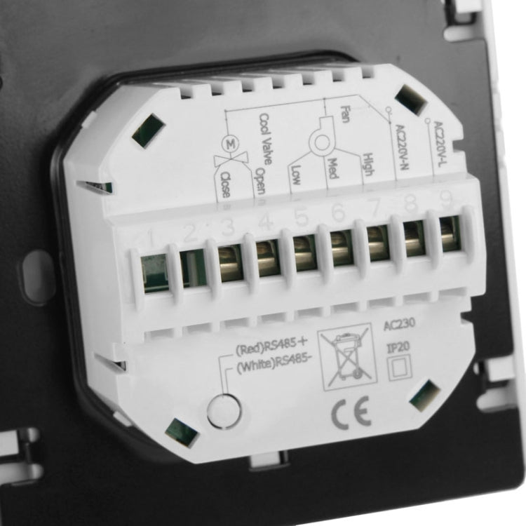 Termostato de ambiente programable de 2 tubos para aire acondicionado con pantalla LCD para unidad Fan Coil