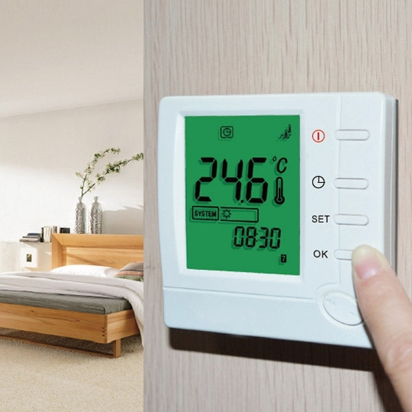 Termostato de ambiente programable con pantalla LCD eléctrica del sistema de calefacción por suelo radiante