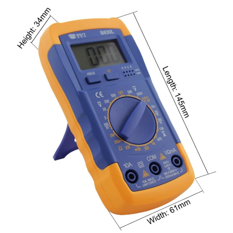 MEJOR BST-B830L Multímetro digital con pantalla LCD de 9 V, BST- B830L