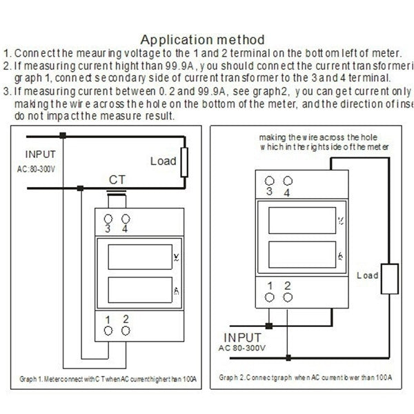 D52-2042 Voltímetro amperímetro con pantalla de dígitos LED de 0,5 pulgadas 2 en 1