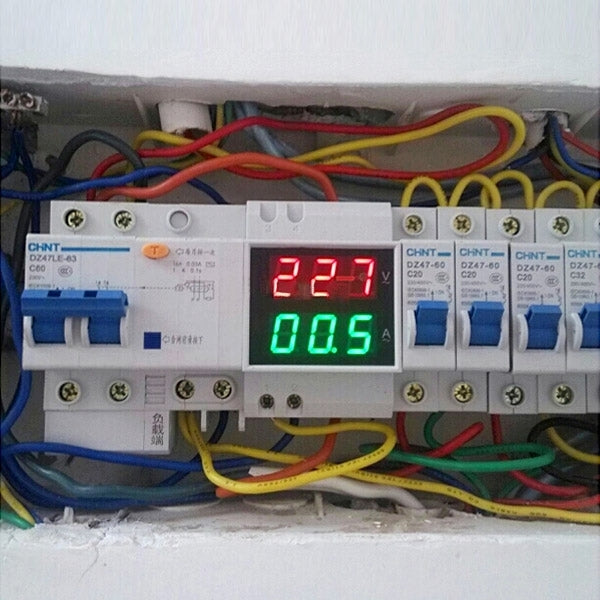 D52-2042 Voltímetro amperímetro con pantalla de dígitos LED de 0,5 pulgadas 2 en 1