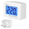 Voltímetro digital de voltaje CA LCD DM55-1, rango de medida: 110 V-300 V, enchufe de la UE