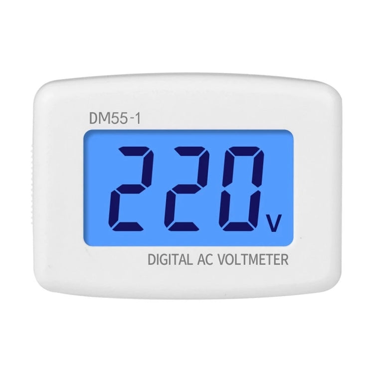 Voltímetro digital de voltaje CA LCD DM55-1, rango de medida: 110 V-300 V, enchufe de la UE