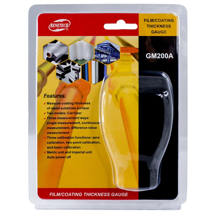Medidor de espesor de película/recubrimiento BENETECH GM200A, GM200A