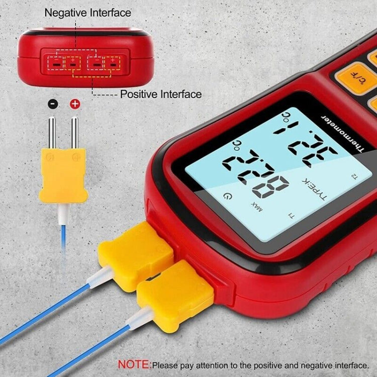 BENETECH GM1312 Termómetro termopar con pantalla LCD de 2,4 pulgadas Medida tipo J, K, T, E, N y R, rango de medida: -50 ~ 300C