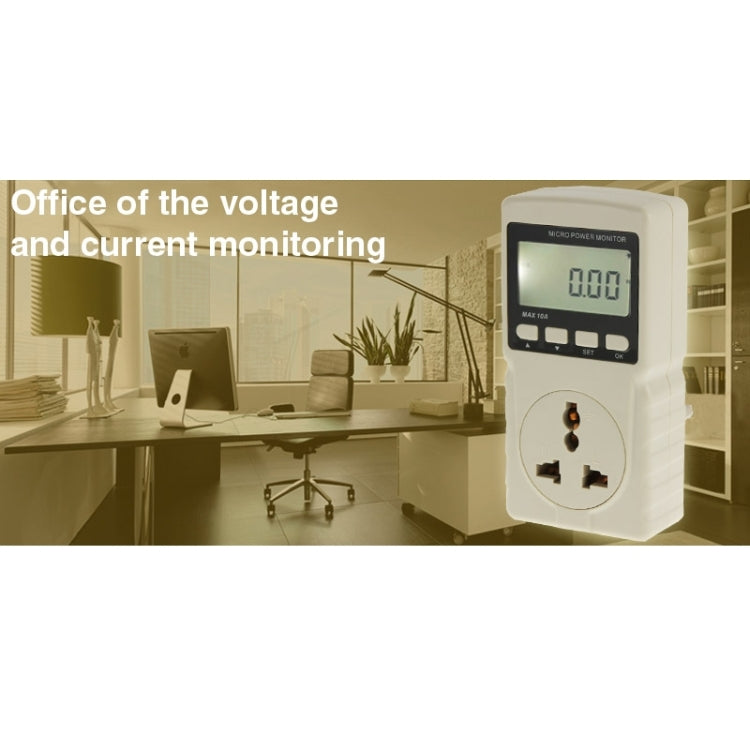BENETECH GM86 Pantalla LCD MAX 10A Micro Monitor de potencia Medidor de energía, enchufe de la UE