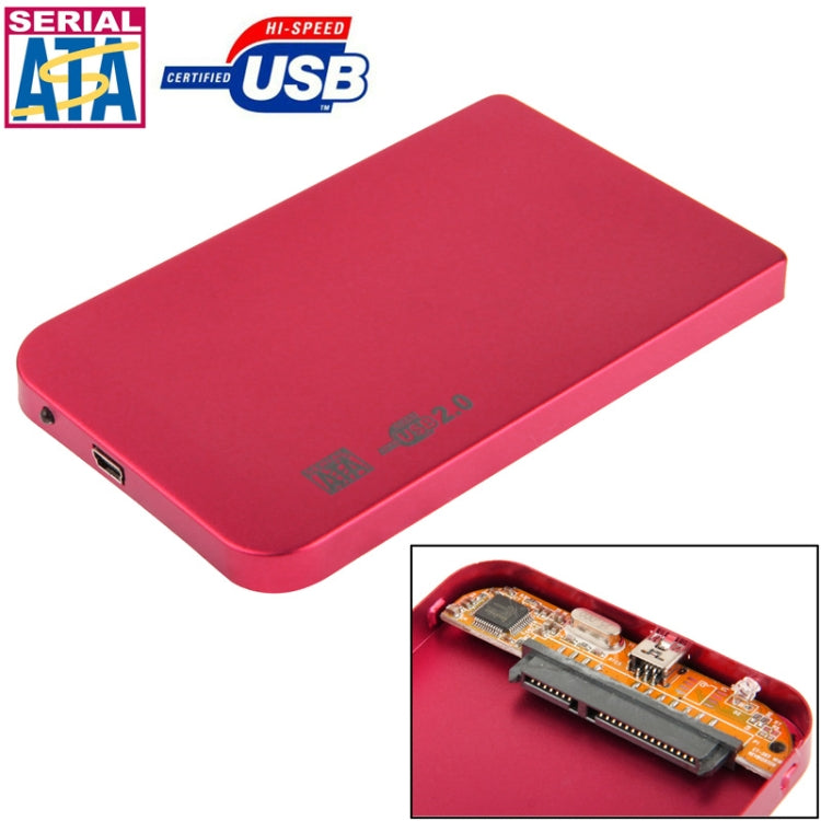 Caja externa SATA HDD de 2,5 pulgadas, tamaño: 126 mm x 75 mm x 13 mm, SATA (Black), SATA (Silver), SATA (Blue), SATA (Red)