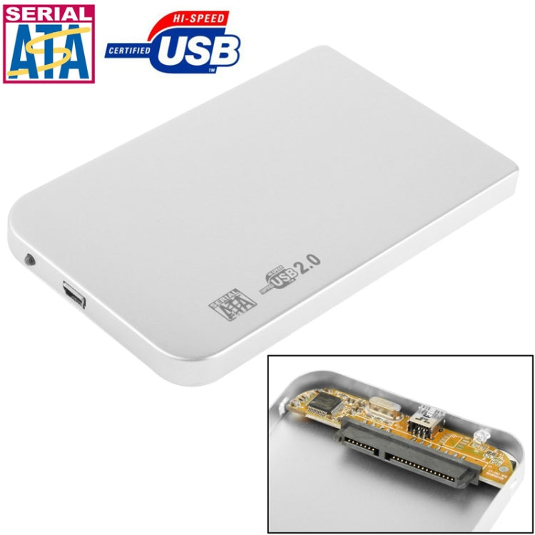 Caja externa SATA HDD de 2,5 pulgadas, tamaño: 126 mm x 75 mm x 13 mm, SATA (Black), SATA (Silver), SATA (Blue), SATA (Red)