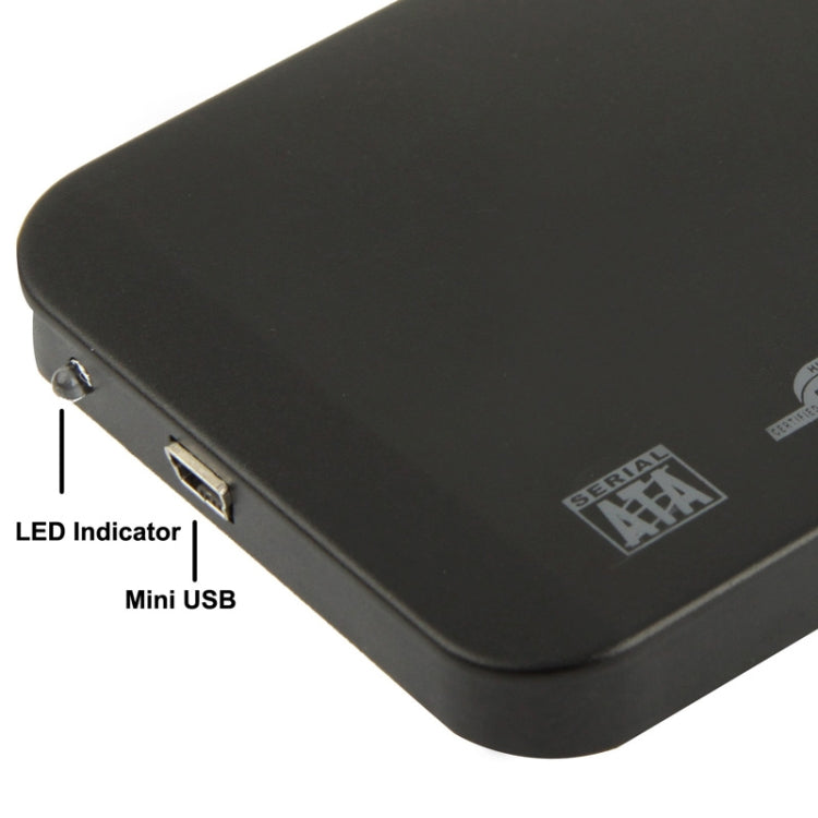 Caja externa SATA HDD de 2,5 pulgadas, tamaño: 126 mm x 75 mm x 13 mm, SATA (Black), SATA (Silver), SATA (Blue), SATA (Red)