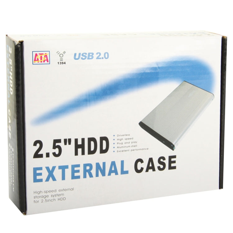 Caja externa SATA HDD de 2,5 pulgadas, tamaño: 126 mm x 75 mm x 13 mm, SATA (Black), SATA (Silver), SATA (Blue), SATA (Red)