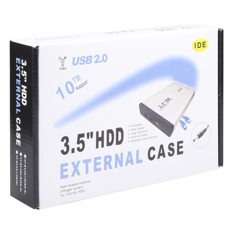 Caja externa HDD de 3,5 pulgadas, compatible con disco duro IDE, IDE (EU Plug), IDE (UK Plug)