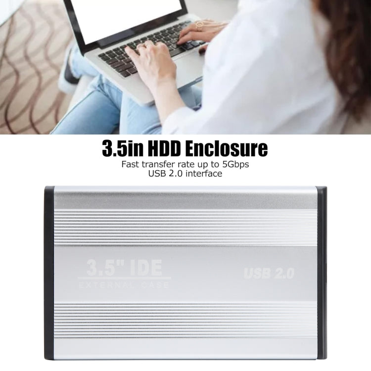 Caja externa HDD de 3,5 pulgadas, compatible con disco duro IDE, IDE (EU Plug), IDE (UK Plug)