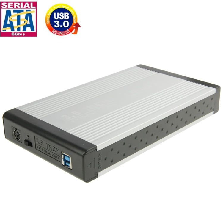 Caja externa HDD SATA de alta velocidad de 3,5 pulgadas, compatible con USB 3.0, SATA (USB 3.0)