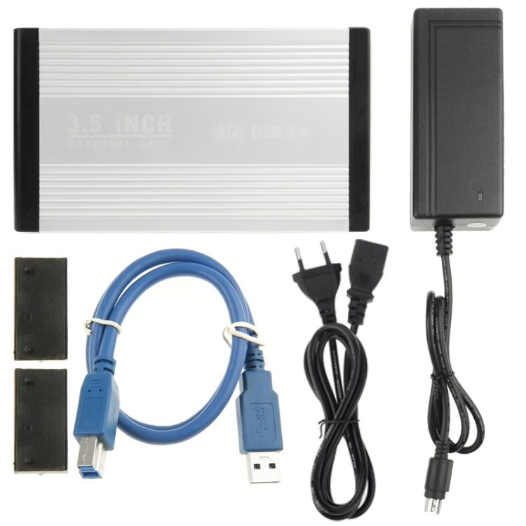 Caja externa HDD SATA de alta velocidad de 3,5 pulgadas, compatible con USB 3.0, SATA (USB 3.0)