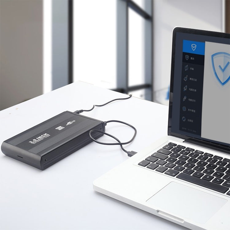 Caja externa HDD SATA de 3,5 pulgadas, compatible con USB 2.0, SATA With 2.0A Power, SATA With 1.5A Power