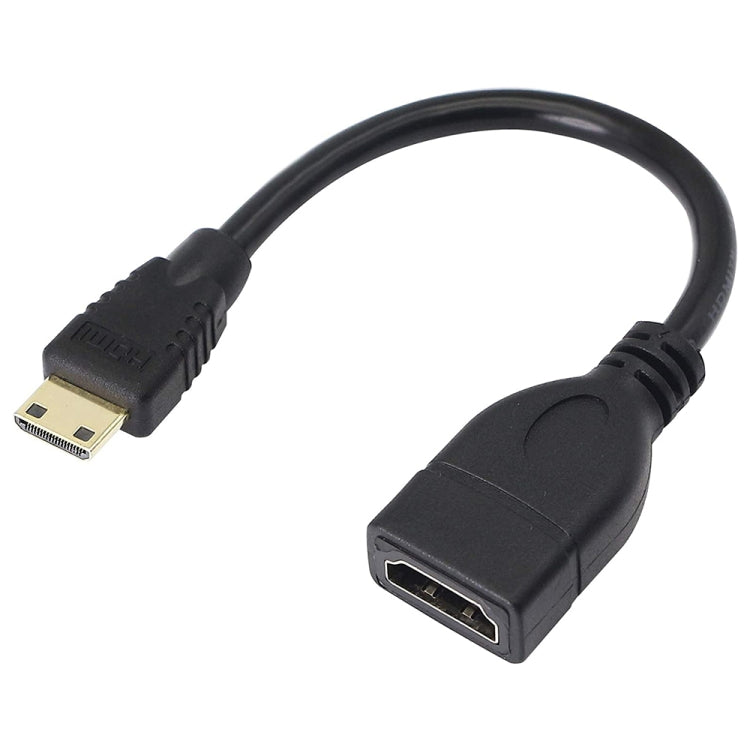 Cable mini HDMI macho chapado en oro de 17 cm a HDMI hembra de 19 pines, Mini HDMI to HDMI