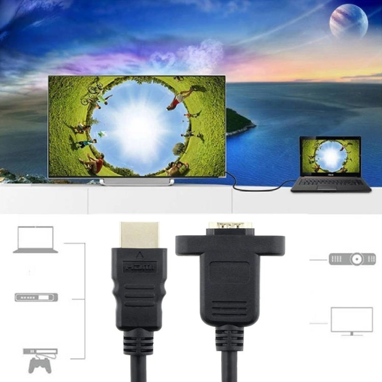 Cable adaptador HDMI (Tipo A) macho a HDMI (Tipo A) hembra de 30 cm con 2 orificios para tornillos, HDMI AM to AF with Ear Hole (30cm)