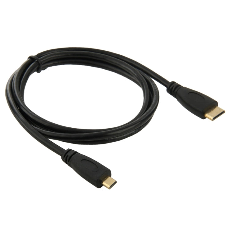 Cable adaptador Mini HDMI macho a Micro HDMI macho de 1m, Mini HDMI Male, Length: 1m