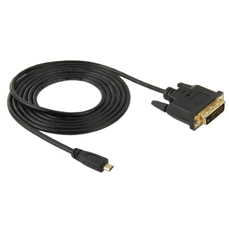 Cable adaptador Micro HDMI (tipo D) macho a DVI de 24+1 pines macho de 1,8 m, DVI 24+1 Pin Male, Length: 1.8m
