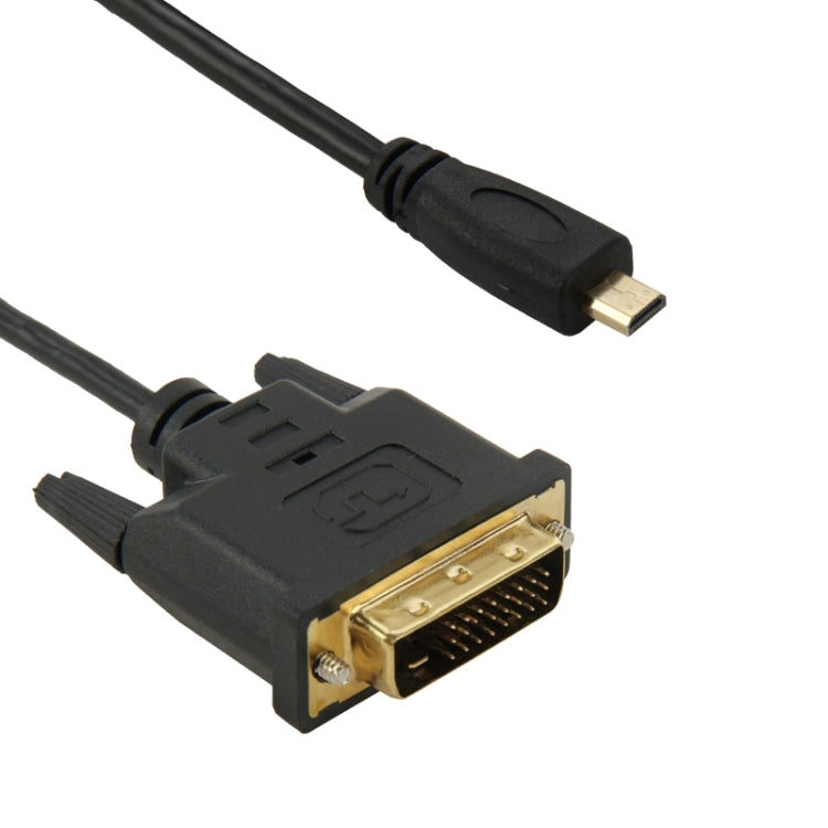 Cable adaptador Micro HDMI (tipo D) macho a DVI de 24+1 pines macho de 1,8 m, DVI 24+1 Pin Male, Length: 1.8m
