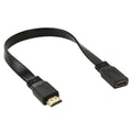 Cable adaptador de conector hembra de 30cm de alta velocidad V1.4 HDMI de 19 pines macho a HDMI de 19 pines, HDMI AM to AF