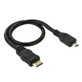 Cable adaptador Mini HDMI macho a Micro HDMI macho de 30 cm, Micro HDMI Male, Length: 30cm