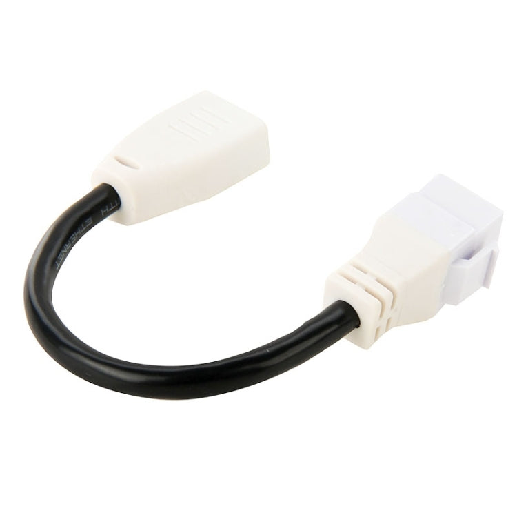 Cable adaptador de conector hembra de 19 pines HDMI V1.4 de alta velocidad de 15cm, HDMI AF to AF (White)