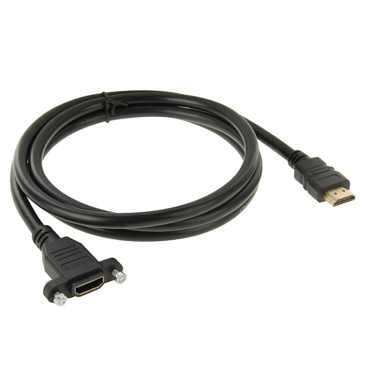 Cable adaptador de conector HDMI de 19 pines macho de alta velocidad de 1,5 m a HDMI de 19 pines hembra, HDMI AM to AF with Ear Hole  (1.5m)