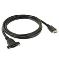 Cable adaptador de conector HDMI de 19 pines macho de alta velocidad de 1,5 m a HDMI de 19 pines hembra, HDMI AM to AF with Ear Hole  (1.5m)