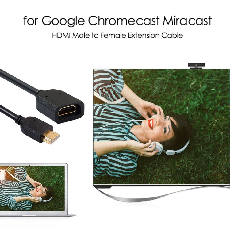 Cable adaptador de conector HDMI de 19 pines macho a HDMI de 19 pines hembra (AM-AF) de 10 cm, HDMI AM to AF
